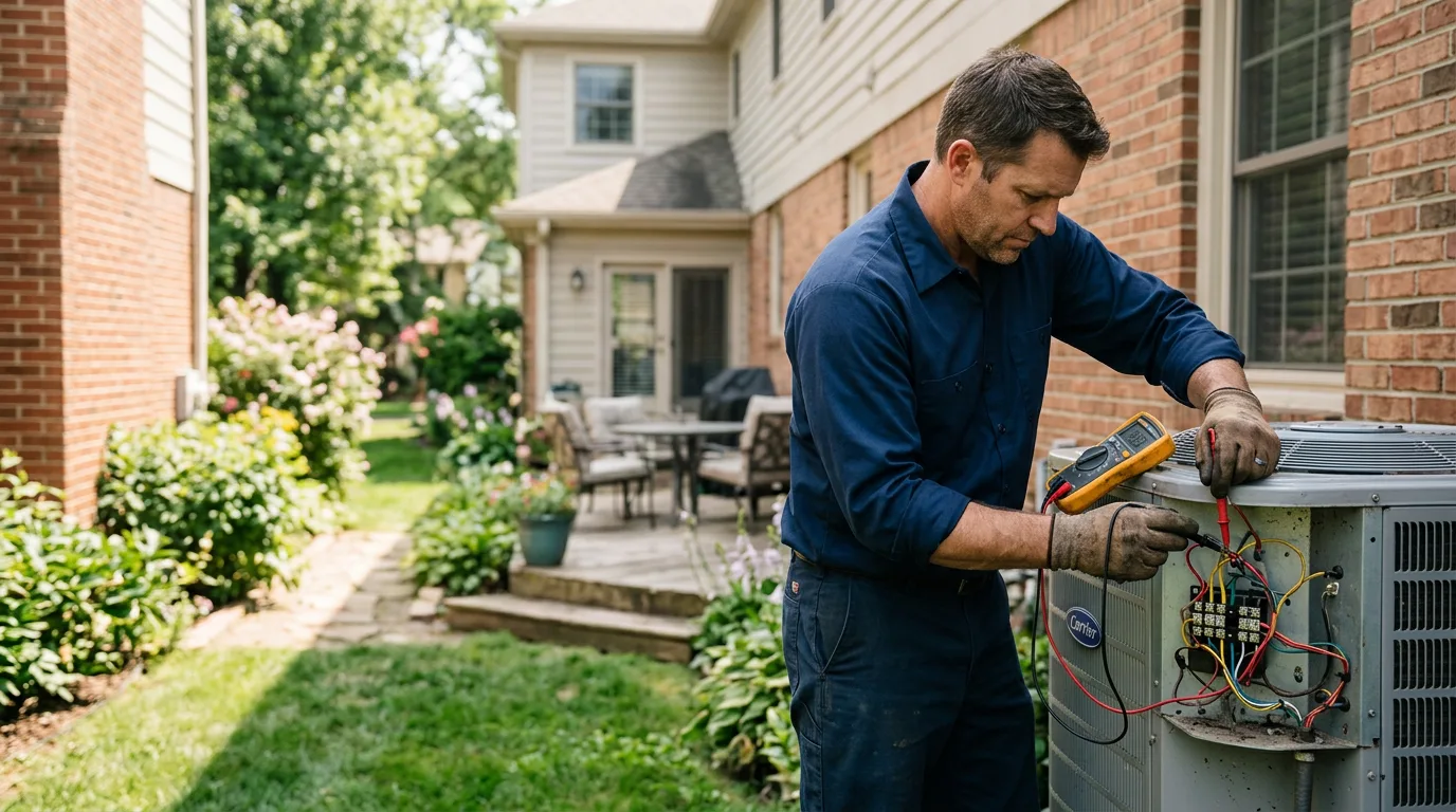 HVAC technician working near Brownsville, TX